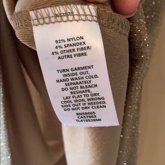 Leith Women’s Metallic Gold Dress XS - Picture 9 of 10